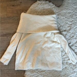 H&M Cream Off-Shoulder Sweater